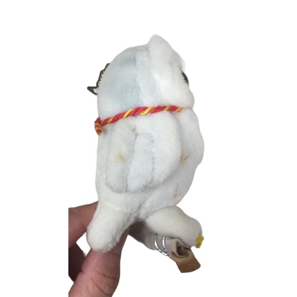Harry Potter White & Gray Stuffed Animal/Plush Hedwig Owl with Charm on it - Picture 2 of 8